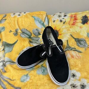 Vans Black Slip-On Sneakers Classic Canvas